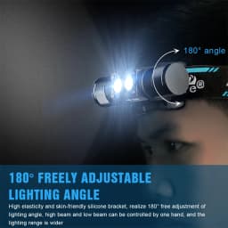 Trustfire H5R Headlamp 600 Lumens Dual LEDs USB Rechargeable Lamp Headlights 18650 Head Flashlights Fishing with Power Indicator