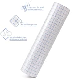 12"X60" HTVRONT Clear Application Transfer Tape Blue Alignment Grid Paper for Wall Glass Car Craft Art Decal Adhesive Vinyl DIY