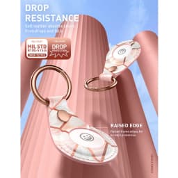 Keychain Case for Apple AirTag 2nd Gen/1st Gen I-BLASON Cosmo Stylish Protective Case Holder with Keychain Ring for Apple AirTag