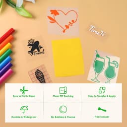 HTVRONT 18/14 Pack 12X3ft Multi Colors Permanent Adhesive Vinyl Roll for Cricut Craft DIY Cup Glass Phone Case Decor EASY TO CUT