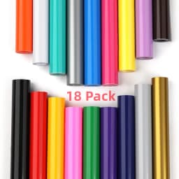 HTVRONT 18/14 Pack 12X3ft Multi Colors Permanent Adhesive Vinyl Roll for Cricut Craft DIY Cup Glass Phone Case Decor EASY TO CUT