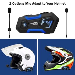 Fodsports FX4 Pro Helmet Intercom 4 Rider 1000m Group BT Interphone Motorcycle Helmet Bluetooth Headset Intercomunicador FM