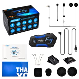 Fodsports FX4 Pro Helmet Intercom 4 Rider 1000m Group BT Interphone Motorcycle Helmet Bluetooth Headset Intercomunicador FM
