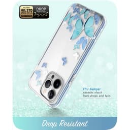 For iPhone 14 Pro Case 6.1 inch (2022) I-BLASON Cosmo Full-Body Glitter Marble Bumper Case with Built-in Screen Protector