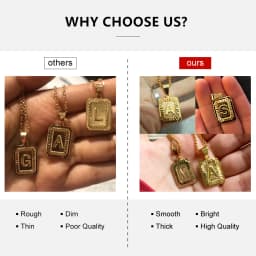 Initial Name Necklaces for Women Men Gold Color 26 Letters Pendant Box Chain Best Friend Personal Jewelry Dropshipping