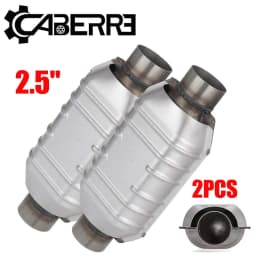Universal 2.5" Performance Universal Catalytic Converter 13" Length with Heat Shield Stainless Steel High-Flow Performance