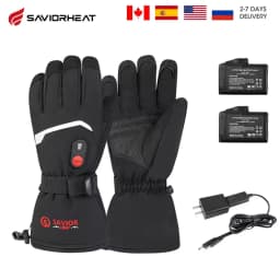 Savior Electric Heated Skiing Gloves Rechargeable Winter Warm Gloves Snowboarding ForHiking Climbing Running Riding