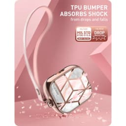 For AirPods 3 Case I-BLASON Cosmo 360° Protective Stylish Marble Case Cover Compatible with AirPods 3rd Generation Case 2021