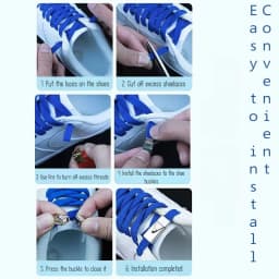 1Pair No Tie Shoe laces Elastic Laces Sneakers Boots Lock Shoelaces without ties Kids Adult 8MM Wide Rubber Bands Flat Shoelace