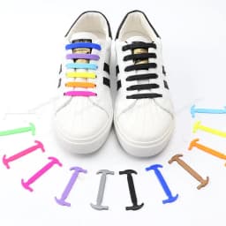 12Pcs Silicone Shoelaces for Shoes No Tie Shoe laces Elastic Laces Sneakers Kids Adult Rubber Shoelace One Size Fits All Shoes