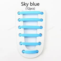 12Pcs Silicone Shoelaces for Shoes No Tie Shoe laces Elastic Laces Sneakers Kids Adult Rubber Shoelace One Size Fits All Shoes