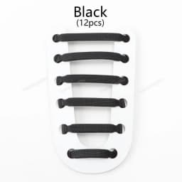 12Pcs Silicone Shoelaces for Shoes No Tie Shoe laces Elastic Laces Sneakers Kids Adult Rubber Shoelace One Size Fits All Shoes