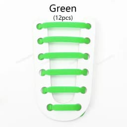 12Pcs Silicone Shoelaces for Shoes No Tie Shoe laces Elastic Laces Sneakers Kids Adult Rubber Shoelace One Size Fits All Shoes
