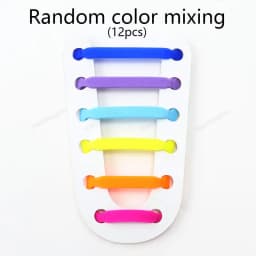 12Pcs Silicone Shoelaces for Shoes No Tie Shoe laces Elastic Laces Sneakers Kids Adult Rubber Shoelace One Size Fits All Shoes