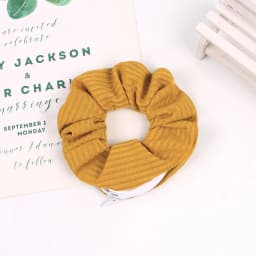 1PC Fashion New Velvet Pocket wallet Hair Scrunchies Retro Zipper Large Intestine Elastic Hair Band Hair Accessories Hot