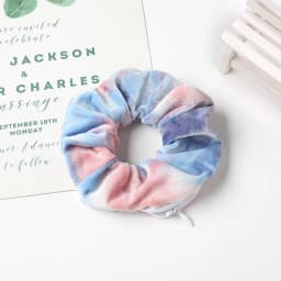 1PC Fashion New Velvet Pocket wallet Hair Scrunchies Retro Zipper Large Intestine Elastic Hair Band Hair Accessories Hot