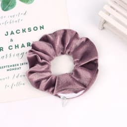 1PC Fashion New Velvet Pocket wallet Hair Scrunchies Retro Zipper Large Intestine Elastic Hair Band Hair Accessories Hot