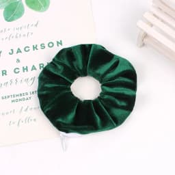 1PC Fashion New Velvet Pocket wallet Hair Scrunchies Retro Zipper Large Intestine Elastic Hair Band Hair Accessories Hot