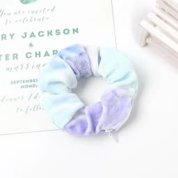 1PC Fashion New Velvet Pocket wallet Hair Scrunchies Retro Zipper Large Intestine Elastic Hair Band Hair Accessories Hot