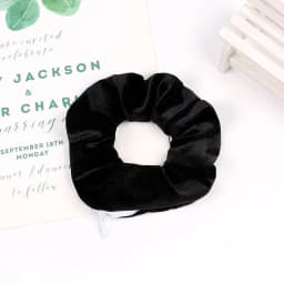 1PC Fashion New Velvet Pocket wallet Hair Scrunchies Retro Zipper Large Intestine Elastic Hair Band Hair Accessories Hot