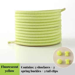1Piar Elastic Shoelaces Sneakers Quality Lock Shoe laces Round Tennis Laces Without ties Adult Kids Rubber Bands for Shoes