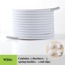 1Piar Elastic Shoelaces Sneakers Quality Lock Shoe laces Round Tennis Laces Without ties Adult Kids Rubber Bands for Shoes