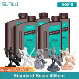 SUNLU 5KG Standard Resin 405nm LCD Printer Photon Curing Good Precision Smooth Surface Low Odor Model Garage Kit Printing