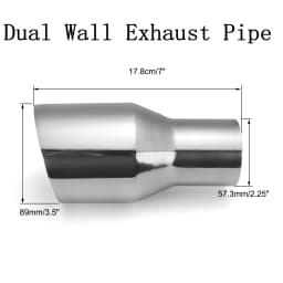 Stainless Steel Car Exhaust Muffler Pipe Dual/Single Wall Exhaust Tip Modification Auto SUV Tail Tube
