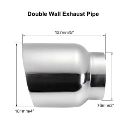 Stainless Steel Car Exhaust Muffler Pipe Dual/Single Wall Exhaust Tip Modification Auto SUV Tail Tube