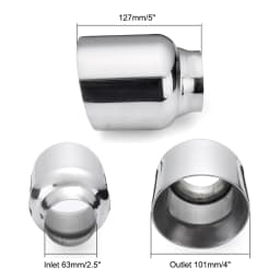 Stainless Steel Car Exhaust Muffler Pipe Dual/Single Wall Exhaust Tip Modification Auto SUV Tail Tube
