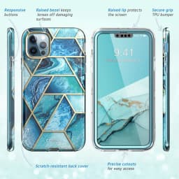 For iPhone 13 Pro Max Case 6.7 inch (2021) I-BLASON Cosmo Slim Full-Body Stylish Protective Case with Built-in Screen Protector