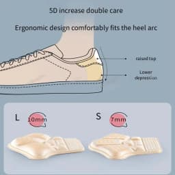 5D Heel Protectors Stickers Comfort Shoe Pads Men Woman Sneakers Insoles Foot Pain Relievers Adjust Size Cushion Care Inserts