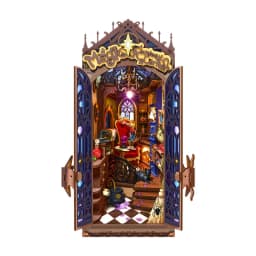 Rolife DIY Book Nook Wooden Miniature Doll House for Bookshelf Insert Furniture