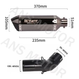 Motorcycle Exhaust System Slip On Exhaust Muffler Tail Pipes For Kawasaki Z900 2017 - 2021 Round Black Muffler