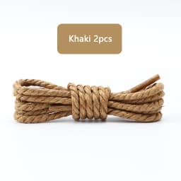Leather Shoelaces Round Shoe laces Waterproof Waxed Cotton Shoelace Oxford Boots Laces for Shoes 60/80/100/120/140/180cm 1Pair