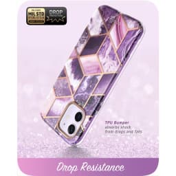 For iPhone 12 Case/12 Pro Case 6.1" (2020) I-BLASON Cosmo Full-Body Glitter Marble Bumper Case with Built-in Screen Protector