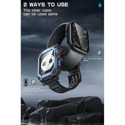 SUPCASE For Apple Watch 9/8/7 Case (45mm) UB Pro Rugged Protective Case with 2Pcs Tempered Glass Screen Protector