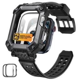 SUPCASE For Apple Watch 9/8/7 Case (45mm) UB Pro Rugged Protective Case with 2Pcs Tempered Glass Screen Protector