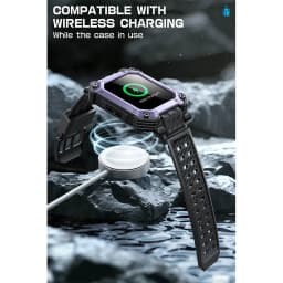 SUPCASE For Apple Watch 9/8/7 Case (45mm) UB Pro Rugged Protective Case with 2Pcs Tempered Glass Screen Protector
