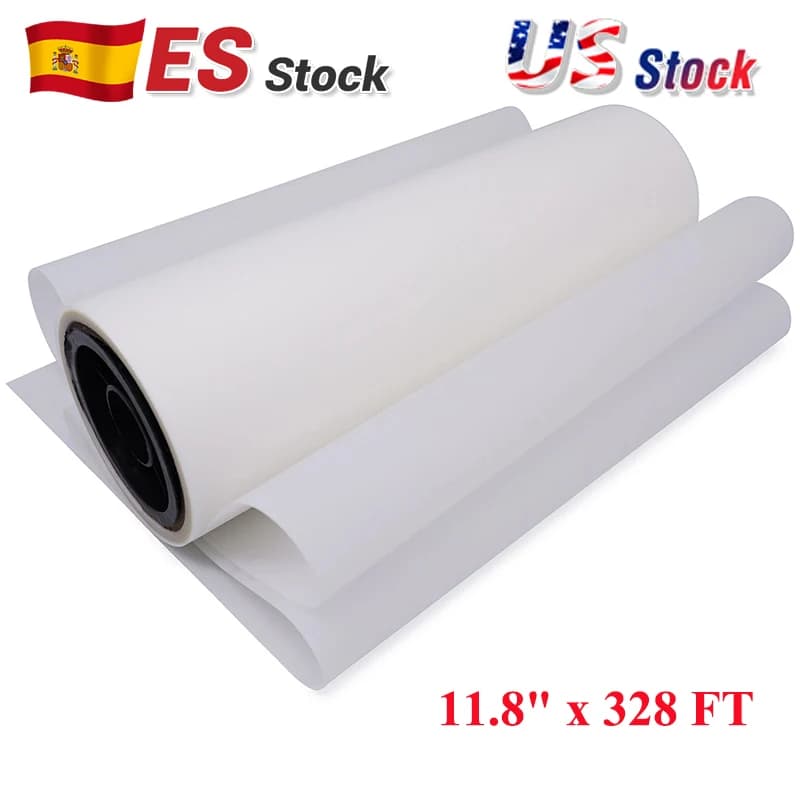 CALCA 11.8' X 328 FT DTF Printer Transfer Film Premium Roll Direct to Printing Hybrid Hot Peel Film US and Spain Stock