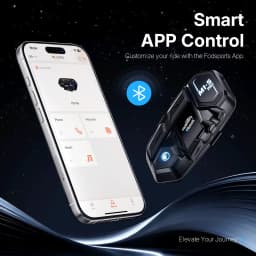Fodsports M1-S Pro Motorcycle Intercom Bluetooth Helmet Headset,Moto Communicator BT Interphone,10 Riders 2000M,Support APP.