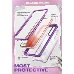 For Samsung Galaxy S22 Case 6.1inch (2022 Release) I-BLASON Ares Full-Body Rugged Bumper Cover WITHOUT Built-in Screen Protector