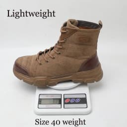 SUADEX Steel Toe Boots for Men Work Boots Indestructible Work Shoes Desert Safety Boots Safety Shoes 36-48