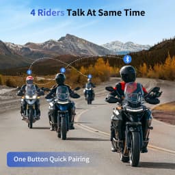 Fodsports FX8 AIR Motorcycle Intercom Helmet Bluetooth Headset,FM Radio,3 Sound Effects,Music Share