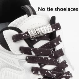 Diamond Magnetic Lock Shoelace Without ties Colorful Splashing ink No tie Shoelaces Kids Adult 8MM Flats Elastic Laces Sneakers