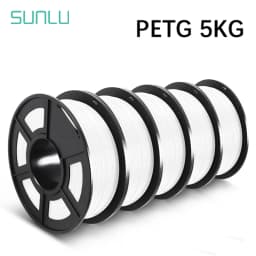 SUNLU PETG 1KG 3D Filament 1.75MM 5Rolls Arranged Neatly No Knots No Bubble Bright Color Exo-Friendly Good Toughness
