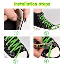 1Pair One Hand Shoelace No Tie Shoelces For Chidren and Adults Quick For Kids and Adult Sneakers Shoelace Quick Lazy Laces