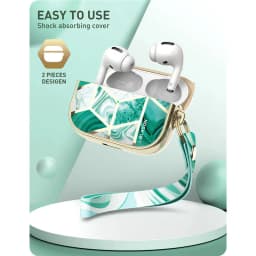 I-Blason Cosmo Case Designed For Airpods Pro, 360 Degree Protective Marble Case Cover Compatible with Apple AirPods Pro (2019)