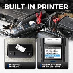 TOPDON BT300P Car Battery Tester with Printer 12V Digital Charging Cranking Test Tools for Vehicle Auto Analyzer 100-2000CCA