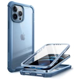 For iPhone 13 Pro Case 6.1 inch (2021 Release) I-BLASON Ares Dual Layer Rugged Clear Bumper Case with Built-in Screen Protector